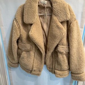 NWT Z Supply Cozy Tan Sherpa Jacket